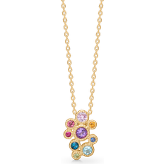 Turmalin Halskjeder Mads Z Luxury Rainbow Pendant Necklace - Gold/Multicolour