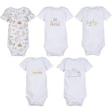 MiracleWear Baby Woodland Prints Bodysuit 5-pack - White