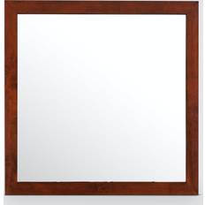 Wall Mirrors Passion Furniture 41 in. x 41 in. Classic Square Wood Framed Dresser
