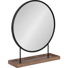 Floor Mirrors Kate and Laurel Maxfield Round Tabletop Natural 18x22 Floor Mirror