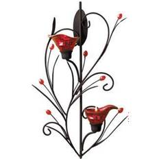Zingz & Thingz Red and Black Ruby Candle Holder 16.3"