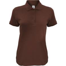 Braun - Damen Poloshirts B&C Collection Women's Safran Timeless Short-Sleeved Pique Polo Shirt - Brown