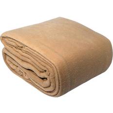 Textiles Supreme Plush Fleece Blankets Beige (228.6x228.6)