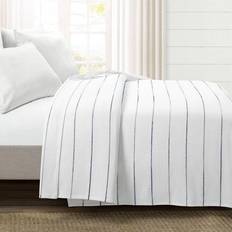 Lush Decor Ombre Stripe Yarn Dyed Bedspread White, Blue (254x248.92)