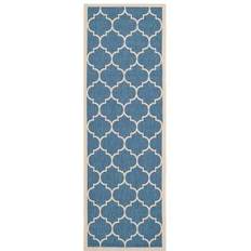 Safavieh Courtyard Alyssa Blue, Beige 27x120"