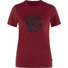 Dame - Røde T-skjorter Fjällräven Abisko Wool Fox SS W Pomegranate Dark T-shirts Women