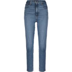 Blau - Damen Jeans Levi's high waisted mom jean in mid wash-Blue