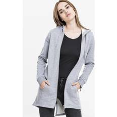 Rot Jacken Urban Classics Women's Long Hoodie Parka, Long Jumper with Drawstring Zip, Long Sleeves Jumper with Pockets & Elasticated Cuffs, Long Cardigan with Hoodie, Colour: Summerolive