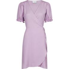 Korte kjoler - Lilla Neo Noir Spang Crepe Dress - Lavender