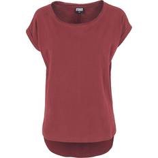 Urban Classics Ladies Long Back Shaped Slub Tee T-Shirt burgundy