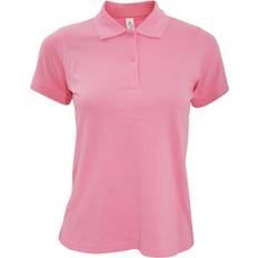 B&C Collection Women's Safran Pure Short-Sleeved Pique Polo Shirt - Pixel Pink