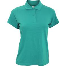 B&C Collection Women's Safran Pure Short-Sleeved Pique Polo Shirt - Real Turquoise