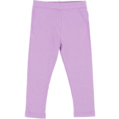 Leveret Girl's Cotton Solid Classic Color Spandex Leggings - Purple (28994732556362)