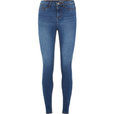 Noisy May Callie High Waist Skinny Jeans - Medium Blue Denim