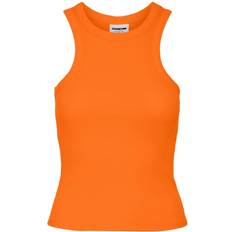 Damen - Orange T-Shirts & Tanktops Noisy May Ribbet Tanktop Kvinder