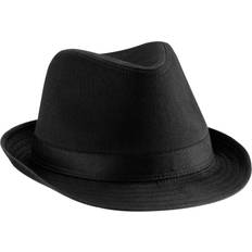 Bomull - Herre Hatter Beechfield Unisex Fedora Hat - Black