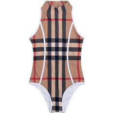 Girls Swimsuits Children's Clothing Burberry Vintage Check Swimsuit - Archive Beige