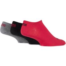Damen - Rot Socken Puma Sneaker Invisible Socks (3 Pairs)