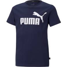 Puma ESS Logo children's T-shirt, blue/White