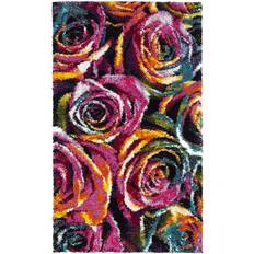 Safavieh Fiesta Shag Collection Multicolor, Pink 61x90"