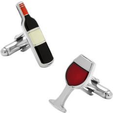 Cufflinks Inc Wine and Bottle Cufflinks - Silver/Black/Red/White