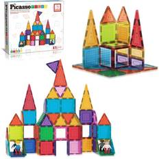 Picasso Tiles PicassoTiles 63-piece Magnetic Tile Window and Door