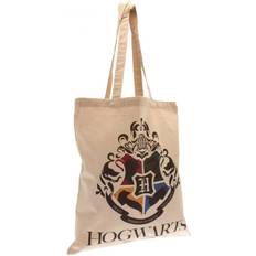 Damen - Weiß Stofftaschen Harry Potter Hogwarts Houses Canvas Tote Bag (One Size) (Cream/Black)