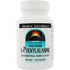 Source Naturals L-Phenylalanine Essential Free Form Amino Acid 500 mg. 100 Tablets