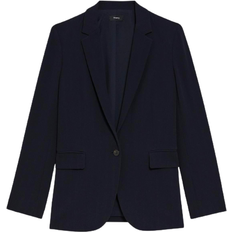 Theory Casual Striped Admiral Crepe Blazer - Deep Navy