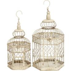 Olivia & May 21"H Iron Bird House Ivory