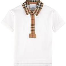 Buttons Tops Children's Clothing Burberry Johane Logo Polo Shirt - White