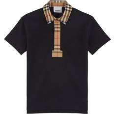Buttons Tops Children's Clothing Burberry Johane Logo Polo Shirt - Black