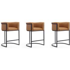 Black - Footrest Bar Stools Manhattan Comfort Cosmopolitan Bar Stool 33.8" 3