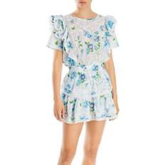 LoveShackFancy Natasha Mini Dress - Blueberry