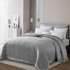 Lcm Home Down Alternative Blankets Gray (228.6x228.6)