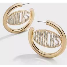 Basketball - NBA Sports Fan Products Baublebar New York Knicks Logo Hoop Earrings Gold Women's