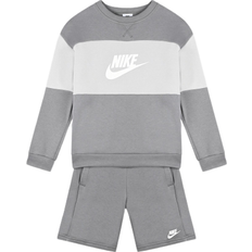 Nike Kid's French Terry Tracksuit - Smoke Grey/Light Smoke Grey/White (DO6789-084)