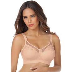 Elila Women's Plus Size Wirefree Full Coverage Embroidered Bra