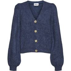 Noisy May Son Knitted Cardigan - China Blue