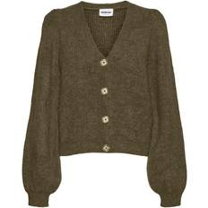 Noisy May Son Knitted Cardigan - Burnt Olive