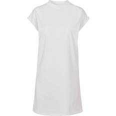 T-Shirt-Kleider Build Your Brand Turtle Extended Shoulder Dress - White
