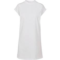 Build Your Brand Turtle Extended Shoulder Dress - White