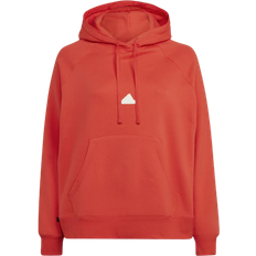 Adidas Women's Sportswear Oversized Hooded Sweatshirt Plus Size - Bright Red