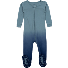 Leveret Baby Footed Ombré Dye Cotton Pajamas - Blue Ombre Tie Dye (32587633721418)