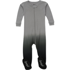 Leveret Baby Footed Ombré Dye Cotton Pajamas - Grey Ombre Tie Dye (32587634311242)