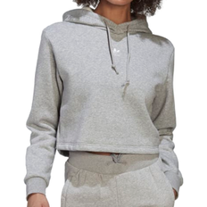 Adidas Women's Originals Adicolor Essentials Crop Fleece Hoodie - Medium Grey Heather