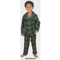 Leveret Kids 2pc. Plaid Pajama Set - Black /Green