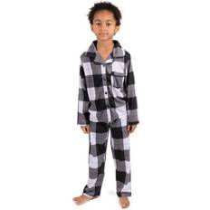 Leveret Kids 2pc. Plaid Pajama Set - Black & White
