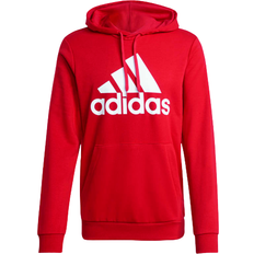 Adidas Essentials French Terry Big Logo Hoodie - Scarlet/White