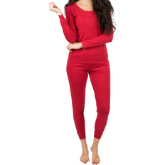 Leveret Women's Classic Pajamas Set - Red